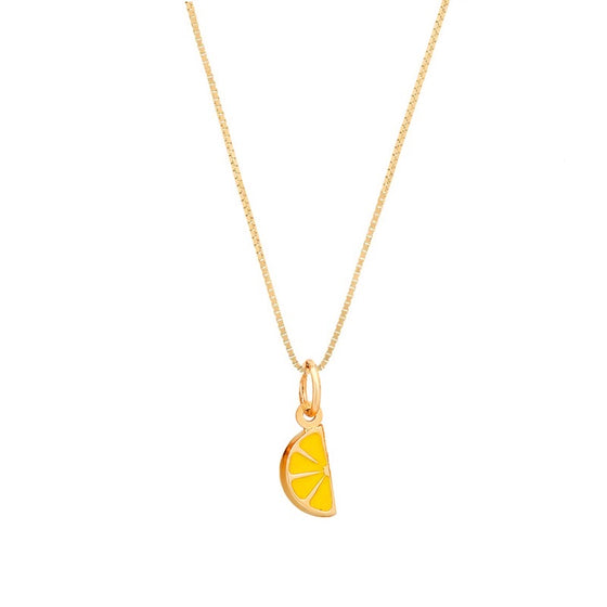 Lemon slice necklace