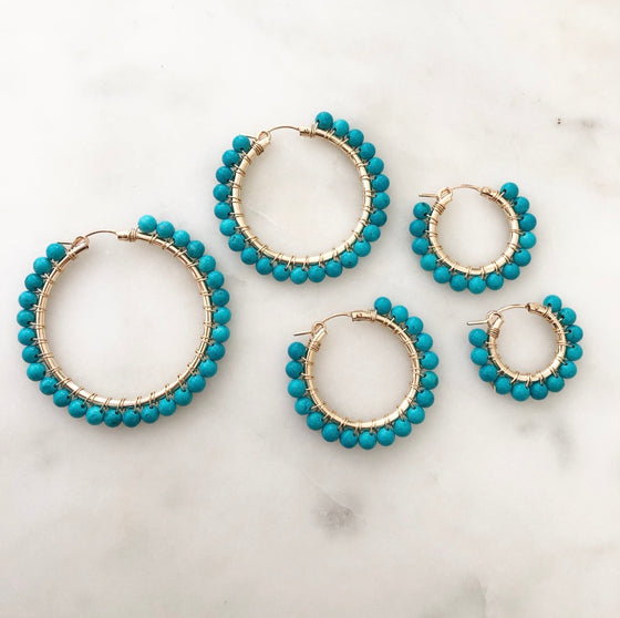 Lucia Turquoise Hoops