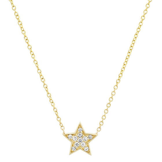 Diamond star necklace