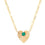 Gemstone fluted heart - emerald and more