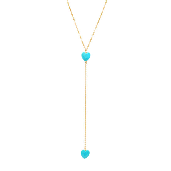 Turquoise Heart Lariat