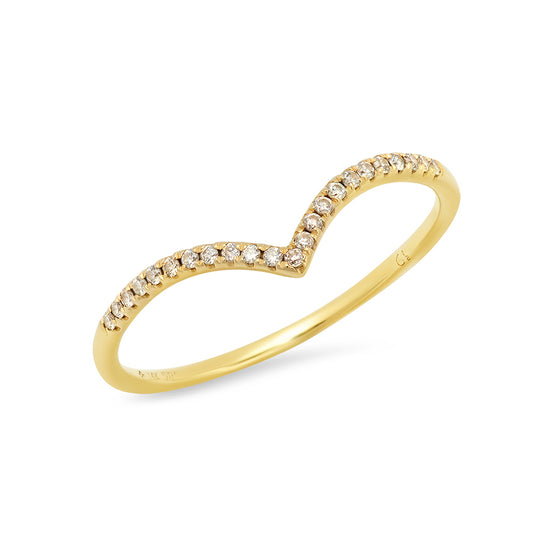 Pave Diamond Chevron Ring