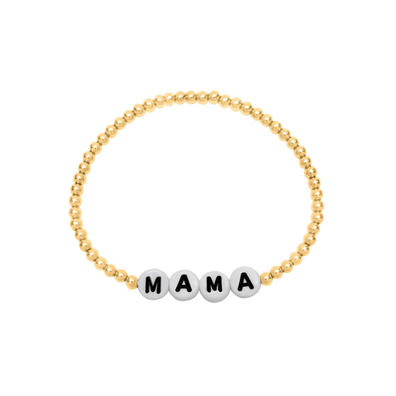 Personalized Gold Beaded Bracelet