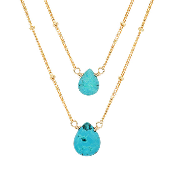 Turquoise Teardrop Necklace