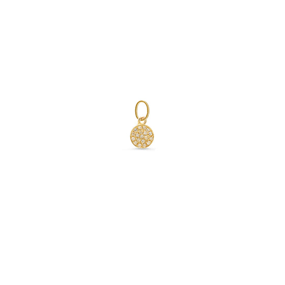 Diamond Pave Circle Charm