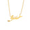 14 Karat Yellow Gold Mermaid silhouette diamond necklace 