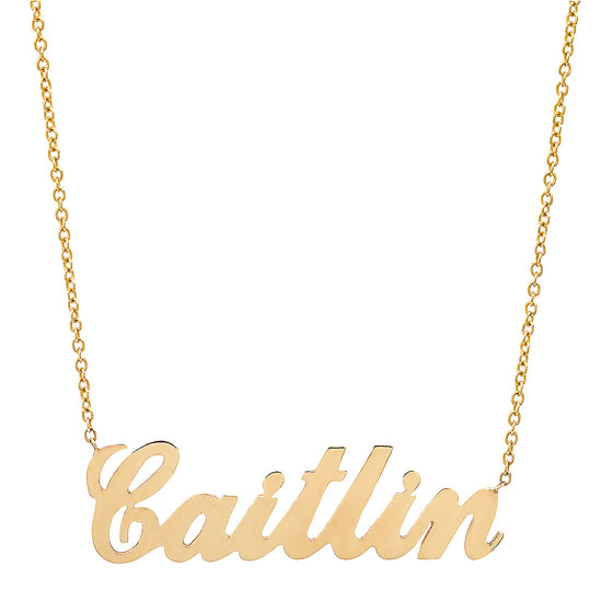 Custom name necklace 14k