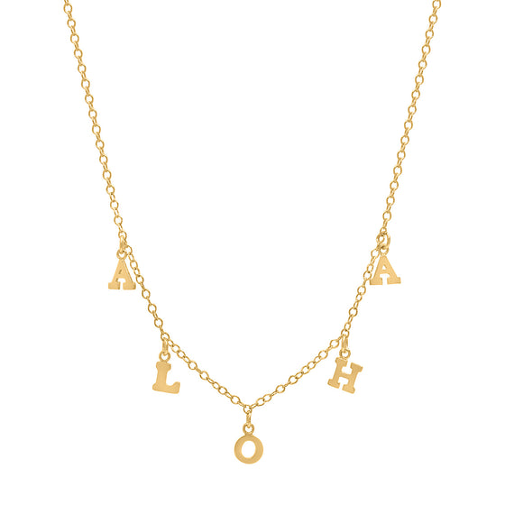 ALOHA initial necklace