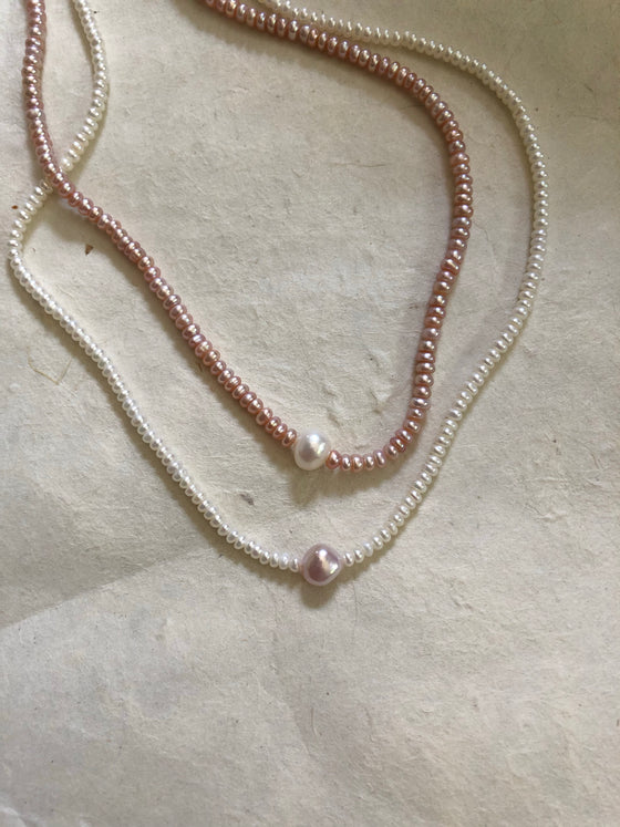 Amalfi necklace - pearl strand