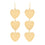 Tiered heart drop earrings