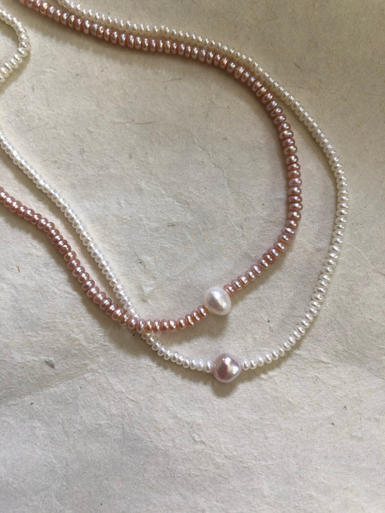 Amalfi necklace - pearl strand