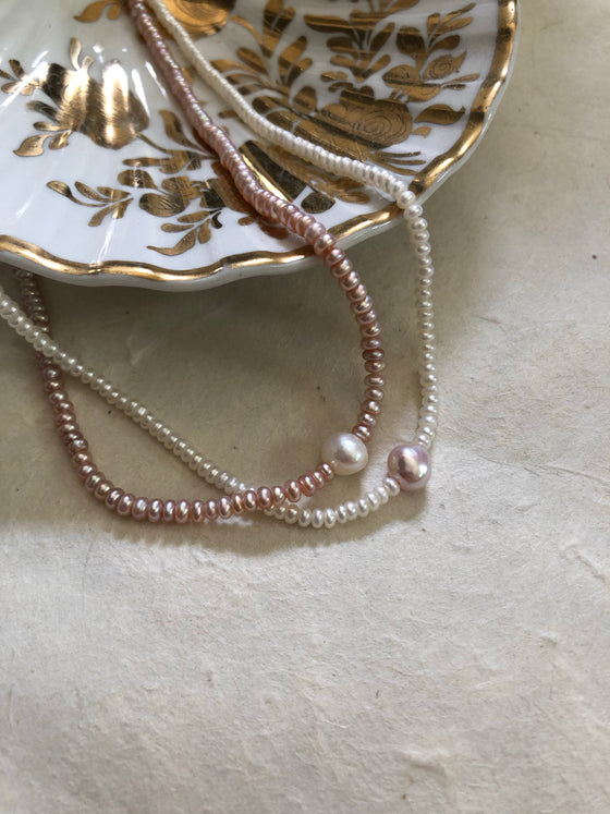 Amalfi necklace - pearl strand