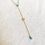 Turquoise and heart lariat