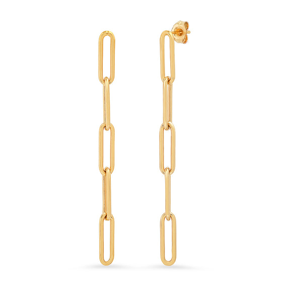 Paperclip chain earrings