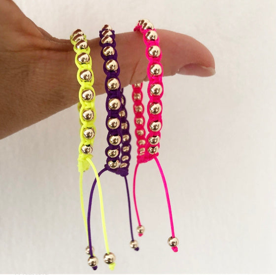 Macrame beaded bracelets