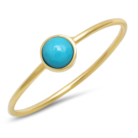 Turquoise 3mm round Ring