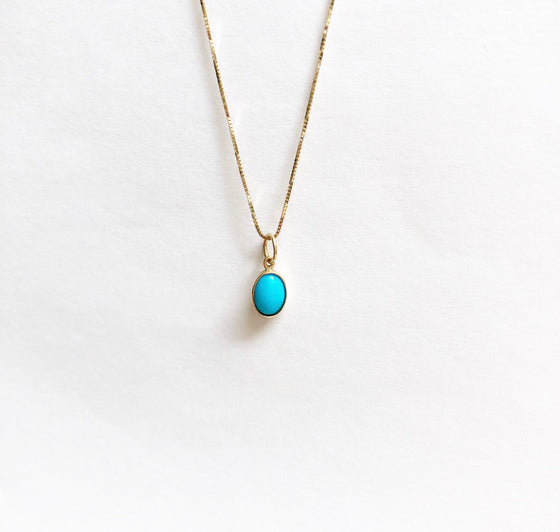 Oval turquoise charm