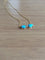 Turquoise and White topaz bar