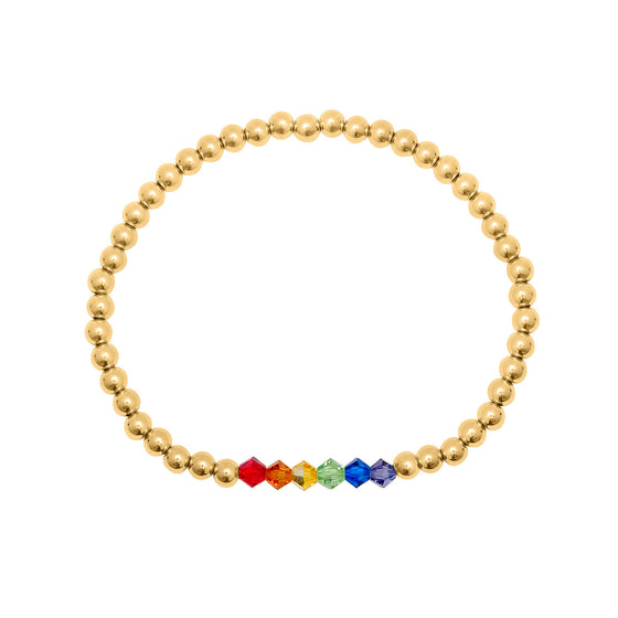 Rainbow pride bar bracelet