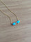 Turquoise and White topaz bar