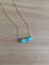 Turquoise and White topaz bar