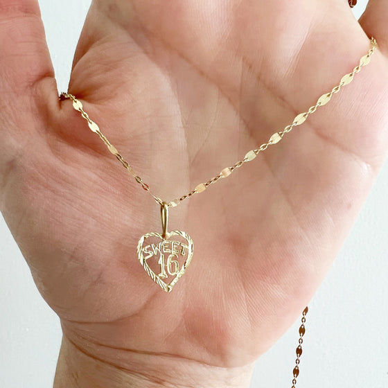 Vintage 14k sweet 16 charm
